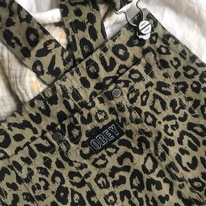 obey leopard overalls
